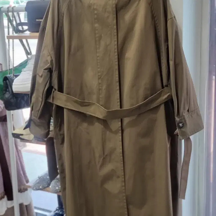 [BUNJANG] Karl Lagerfeld Trench Coat Deep Khaki Brown / 칼라거펠트 트렌치코트 딥카키브라운