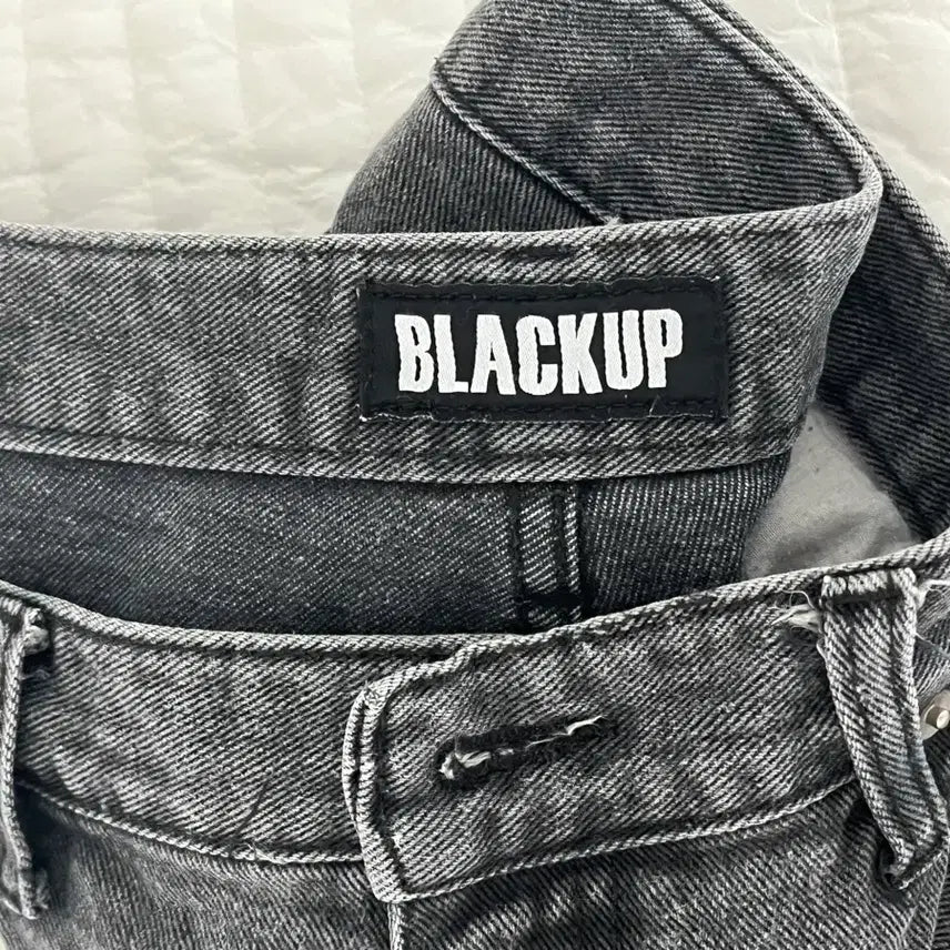 [BUNJANG] Blackup Gray Wide Denim Pants / 블랙업 그레이 와이드 데님 팬츠