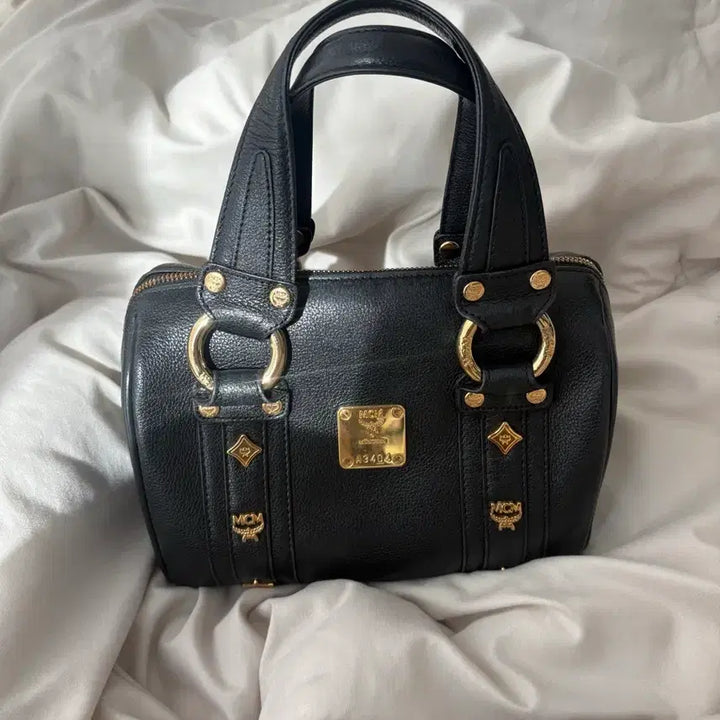 [BUNJANG] MCM Black Leather Tote Shoulder Bag / MCM 블랙 레더 토트백 숄더백