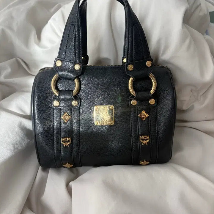 [BUNJANG] MCM Black Leather Tote Shoulder Bag / MCM 블랙 레더 토트백 숄더백