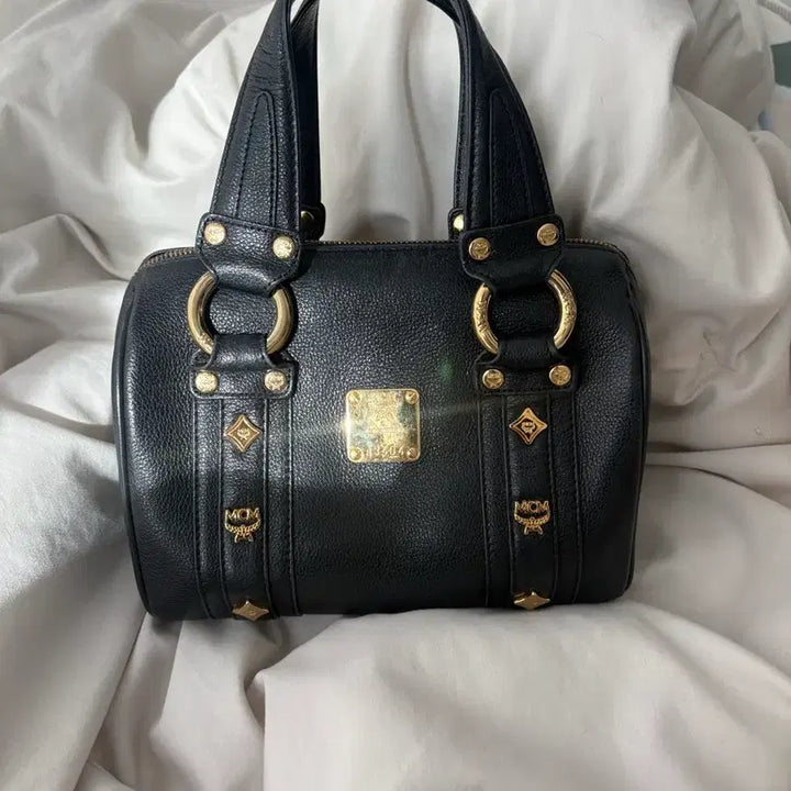 [BUNJANG] MCM Black Leather Tote Shoulder Bag / MCM 블랙 레더 토트백 숄더백