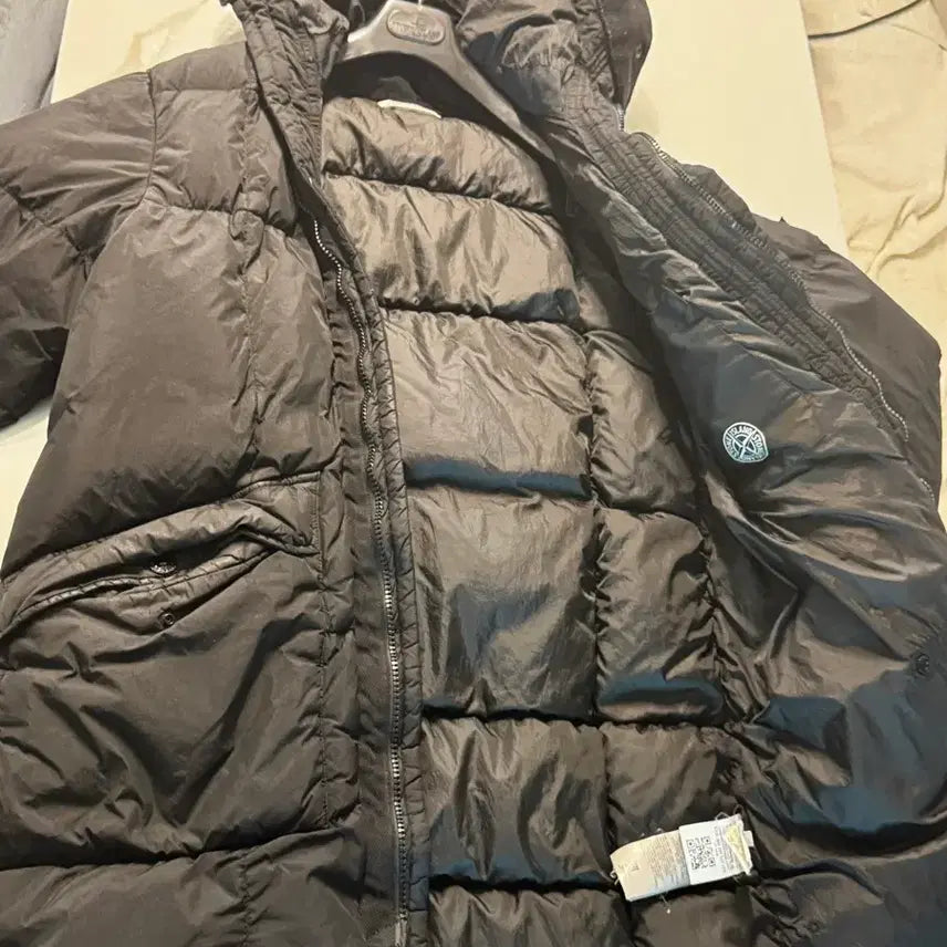 [BUNJANG] Stone Island Crinkle Reps Down Long Parka - Black (Size M) / 스톤아일랜드 크링클렙스 다운 롱파카 블랙 (size:m)