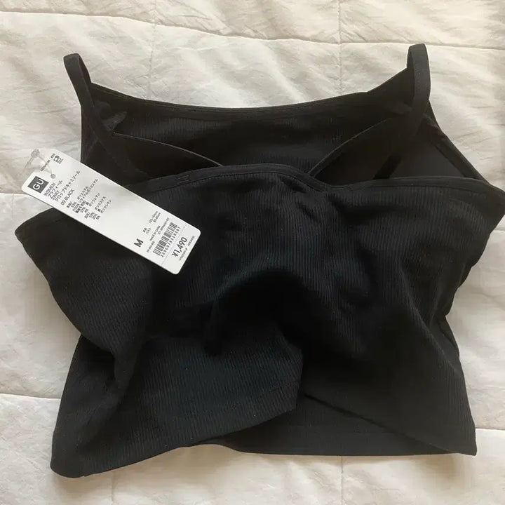 [BUNJANG] GU Black Crop Inner T-Shirt / Gu 블랙 이너티