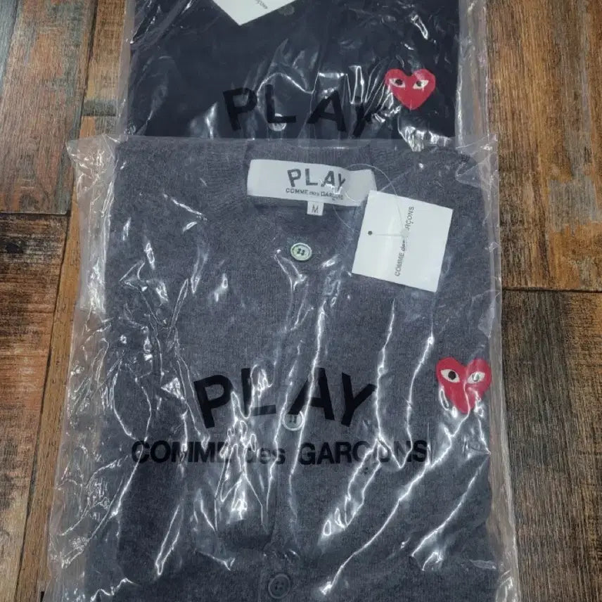 [BUNJANG] Comme des Garcons Play Gray/Black Cardigan (L) / 꼼데가르송 플레이 가디건 블랙/회색 L