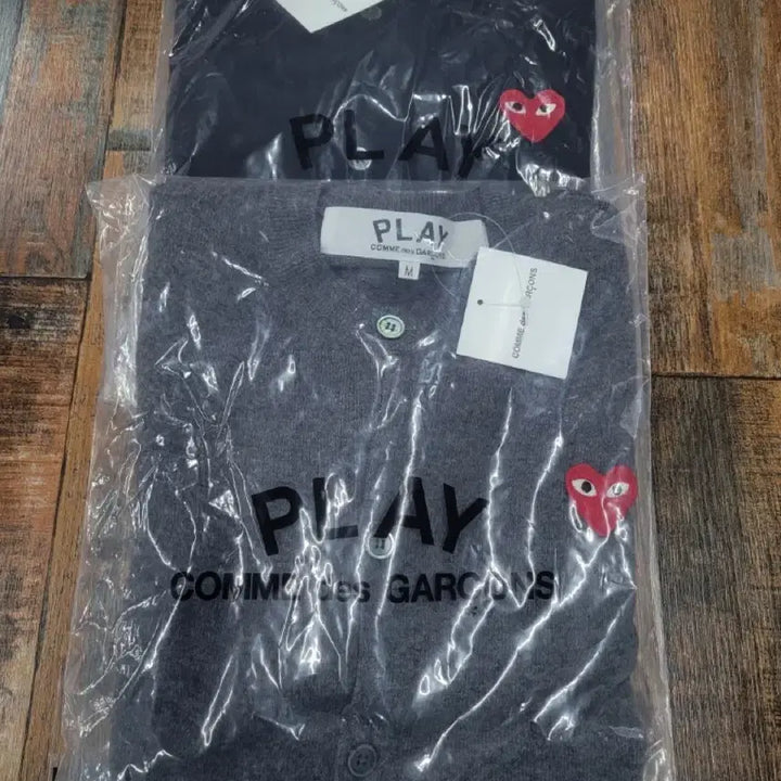 [BUNJANG] Comme des Garcons Play Gray/Black Cardigan (L) / 꼼데가르송 플레이 가디건 블랙/회색 L