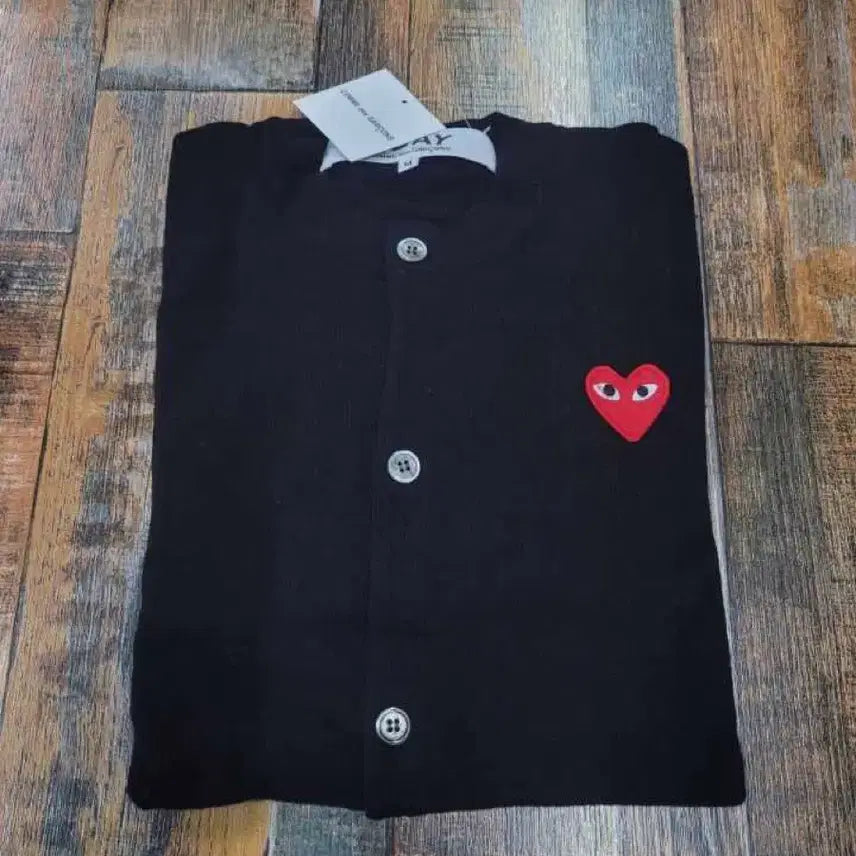 [BUNJANG] Comme des Garcons Play Gray/Black Cardigan (L) / 꼼데가르송 플레이 가디건 블랙/회색 L