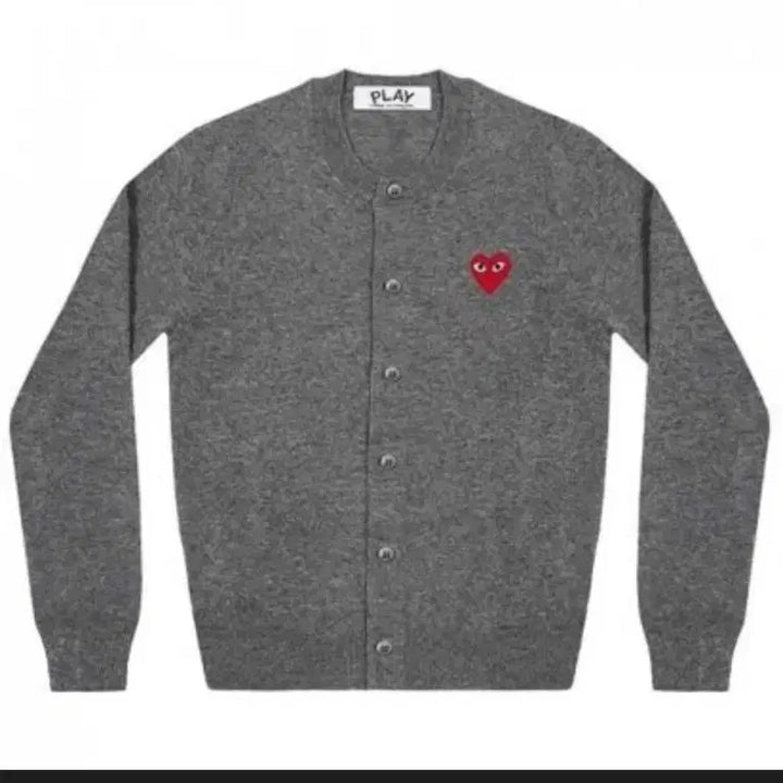 [BUNJANG] Comme des Garcons Play Gray/Black Cardigan (L) / 꼼데가르송 플레이 가디건 블랙/회색 L