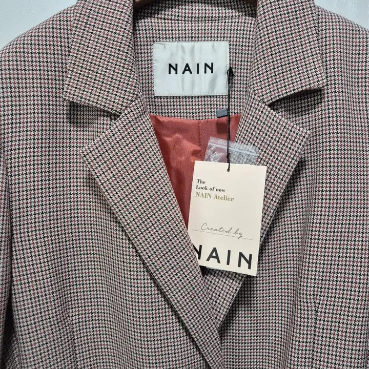 [BUNJANG] NAIN Houndstooth Check Belted Long Coat / (세일)(새상품)NAIN 체크 벨트 롱 코트