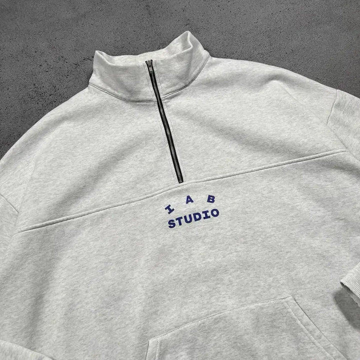 [BUNJANG] I A B Studio Half-Zip Sweatshirt / 아이앱 스튜디오 하프집업 맨투맨