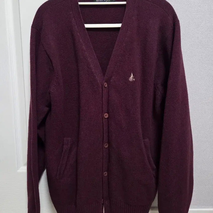 [BUNJANG] Beanpole Burgundy Wool Cardigan / 빈폴 버건디색 울 100% 가디건
