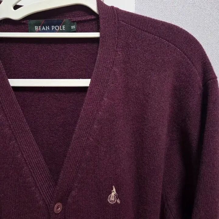 [BUNJANG] Beanpole Burgundy Wool Cardigan / 빈폴 버건디색 울 100% 가디건