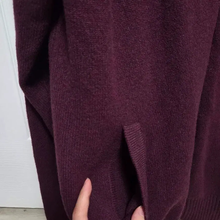 [BUNJANG] Beanpole Burgundy Wool Cardigan / 빈폴 버건디색 울 100% 가디건