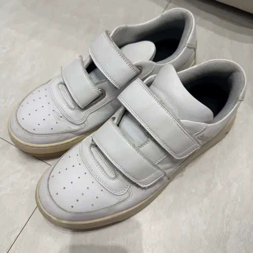 [BUNJANG] Acne Studios Perry Velcro Strap Sneakers White / 아크네 스튜디오 페리 벨크로 스트랩 스니커즈 화이트
