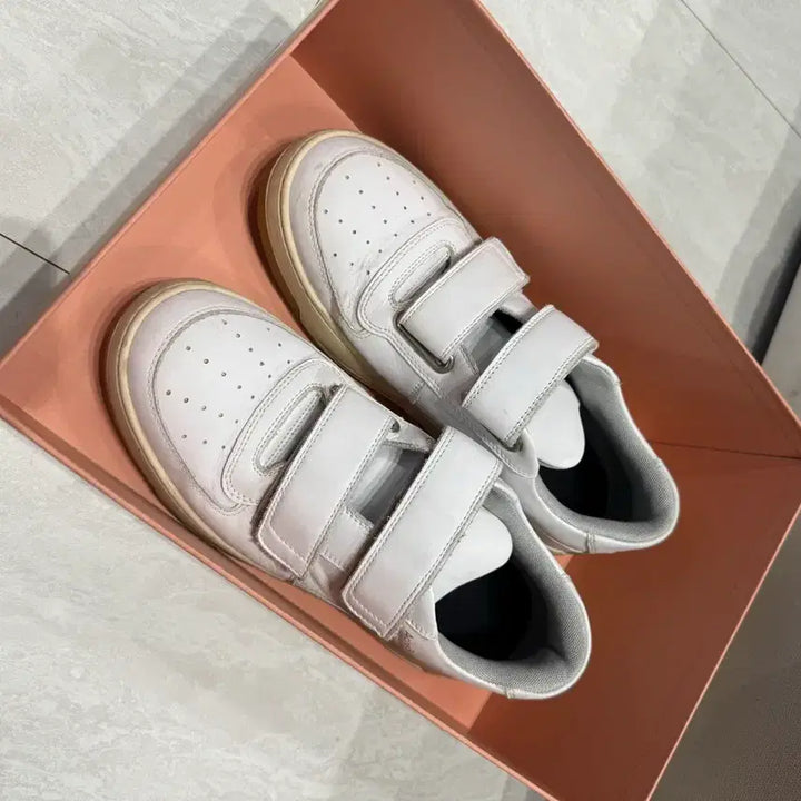 [BUNJANG] Acne Studios Perry Velcro Strap Sneakers White / 아크네 스튜디오 페리 벨크로 스트랩 스니커즈 화이트