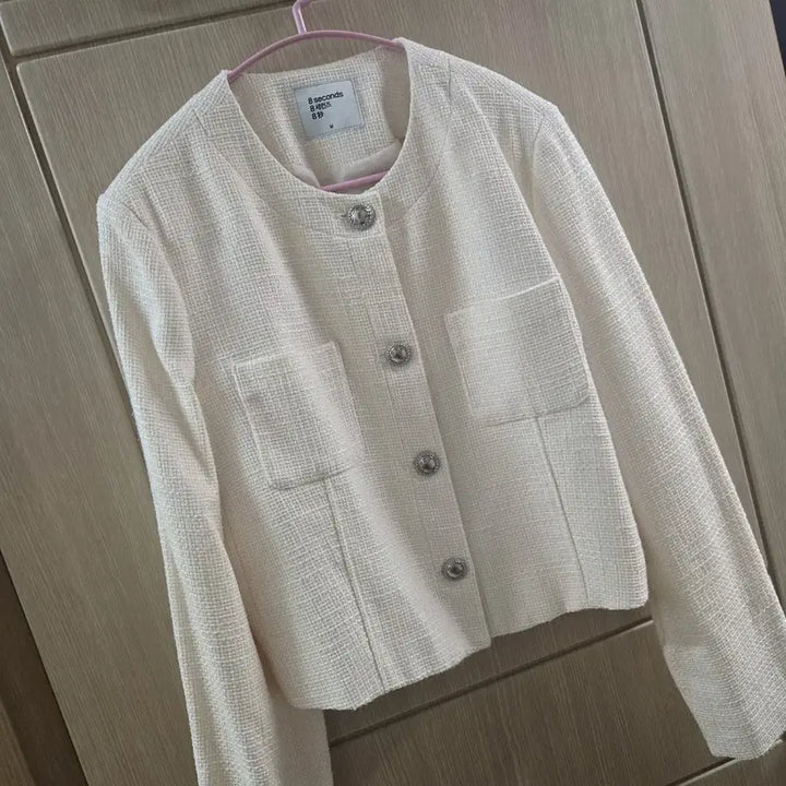 [BUNJANG] 8 Seconds Ivory Tweed Jacket M / 에잇세컨즈 아이보리 트위드 자켓 M