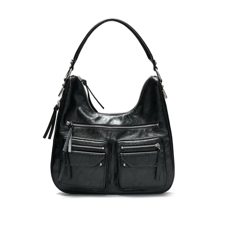 [BUNJANG] Sunburn Project Double Pocket Shoulder Bag Black / 썬번프로젝트 썬번 sunburn 더블 포켓 숄더백 블랙 가방 보부상