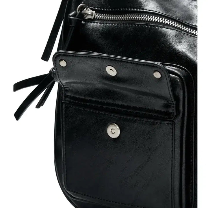 [BUNJANG] Sunburn Project Double Pocket Shoulder Bag Black / 썬번프로젝트 썬번 sunburn 더블 포켓 숄더백 블랙 가방 보부상