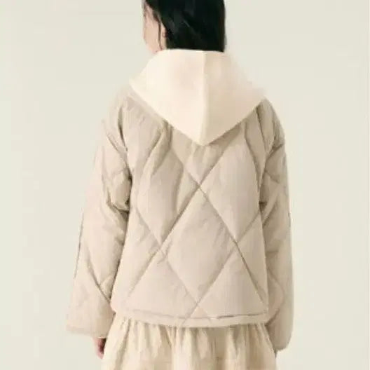 [BUNJANG] Roem Ivory Hooded Short Padded Jacket L / Roem 아이보리 후드숏패딩 L
