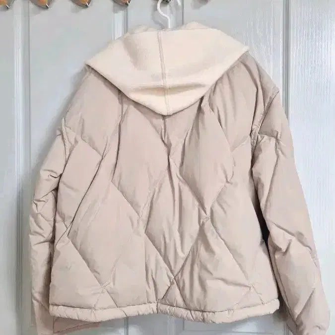 [BUNJANG] Roem Ivory Hooded Short Padded Jacket L / Roem 아이보리 후드숏패딩 L
