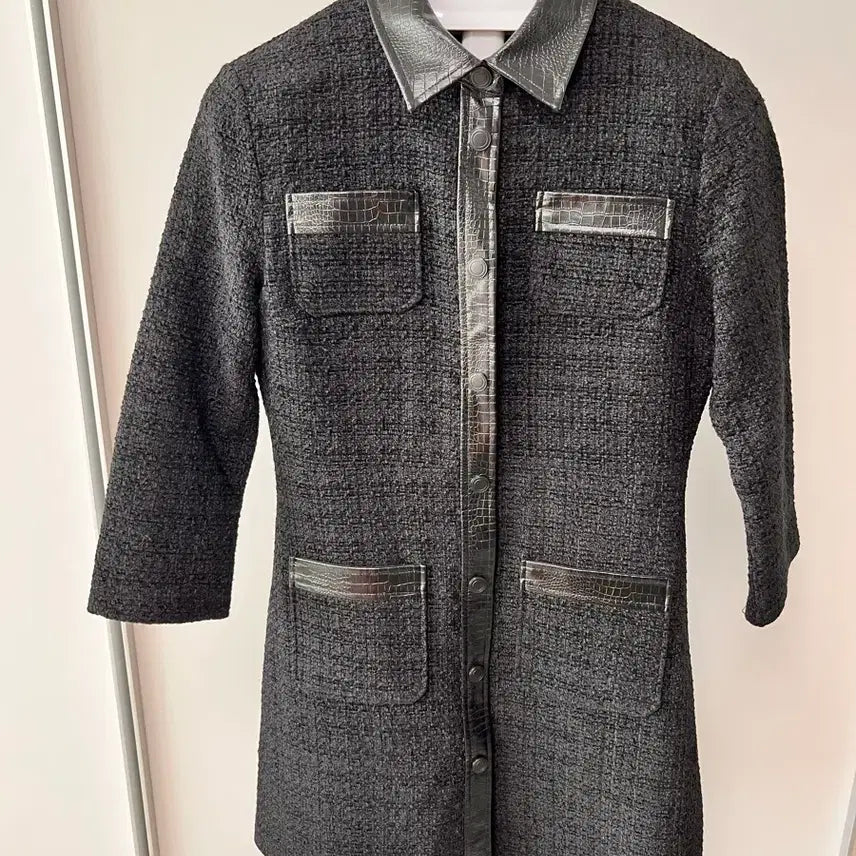 [BUNJANG] Nippuns Tweed Black Dress / 니쁜스 트위드 블랙 원피스