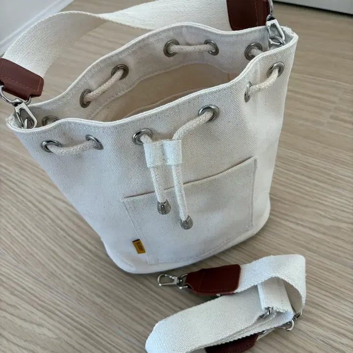 [BUNJANG] Canvas Bucket Bag / 버킷백 복조리 캔버스 에코백