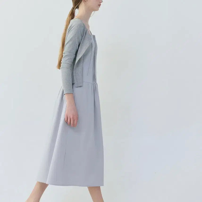 [BUNJANG] Love Us You Top Dress Grayish Blue / 러브어스유 탑 드레스 그레이쉬블루
