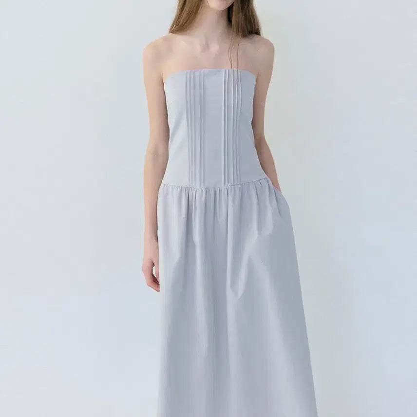 [BUNJANG] Love Us You Top Dress Grayish Blue / 러브어스유 탑 드레스 그레이쉬블루
