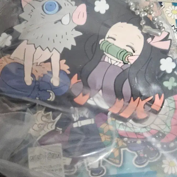 [BUNJANG] Demon Slayer Inosuke Nezuko Rubber Strap Keyring / 귀멸의 칼날 러버마스코트 키체인 이노스케 네즈코 러버스트랩