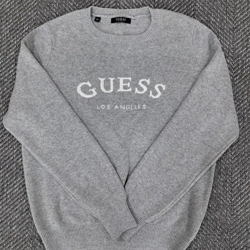 [BUNJANG] Guess Los Angeles Knit Pullover Gray / 여성90~95)게스 로스앤젤레스 니트 풀오버 그레이~