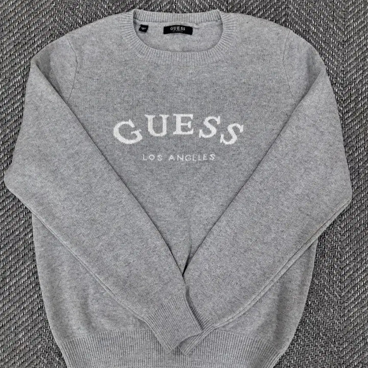[BUNJANG] Guess Los Angeles Knit Pullover Gray / 여성90~95)게스 로스앤젤레스 니트 풀오버 그레이~