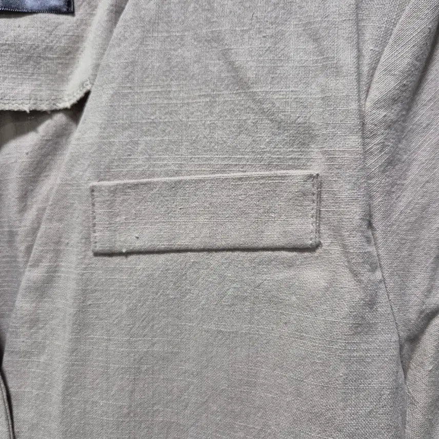 [BUNJANG] Vintage Beige Linen Crop Short-Sleeved Jacket / (세일)(새상품)빈티지 베이지 크롭 반팔 자켓