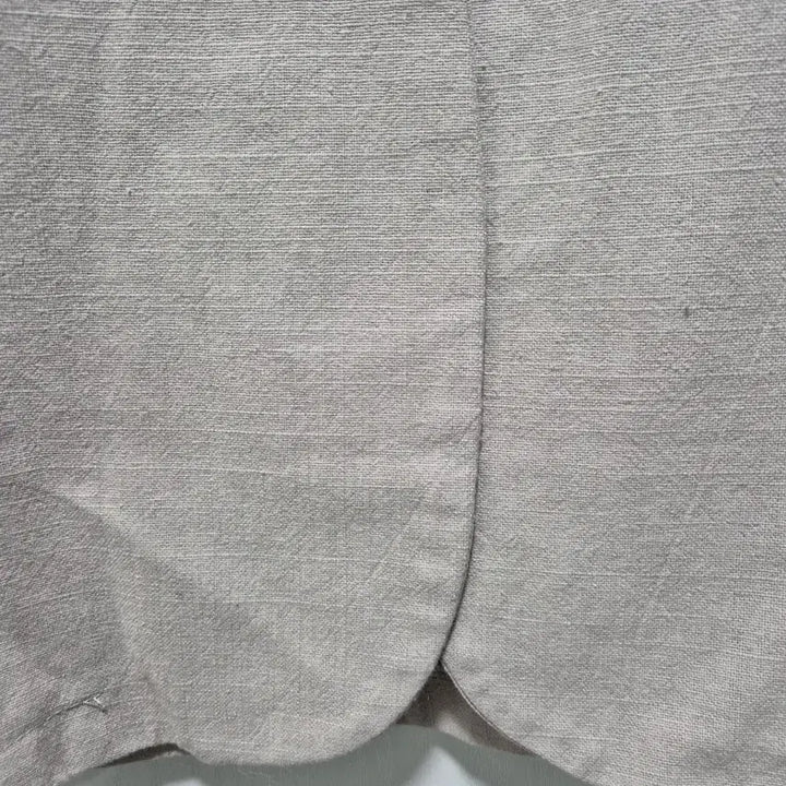 [BUNJANG] Vintage Beige Linen Crop Short-Sleeved Jacket / (세일)(새상품)빈티지 베이지 크롭 반팔 자켓