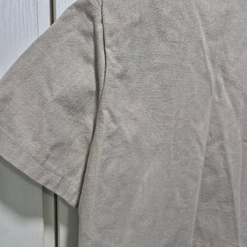 [BUNJANG] Vintage Beige Linen Crop Short-Sleeved Jacket / (세일)(새상품)빈티지 베이지 크롭 반팔 자켓