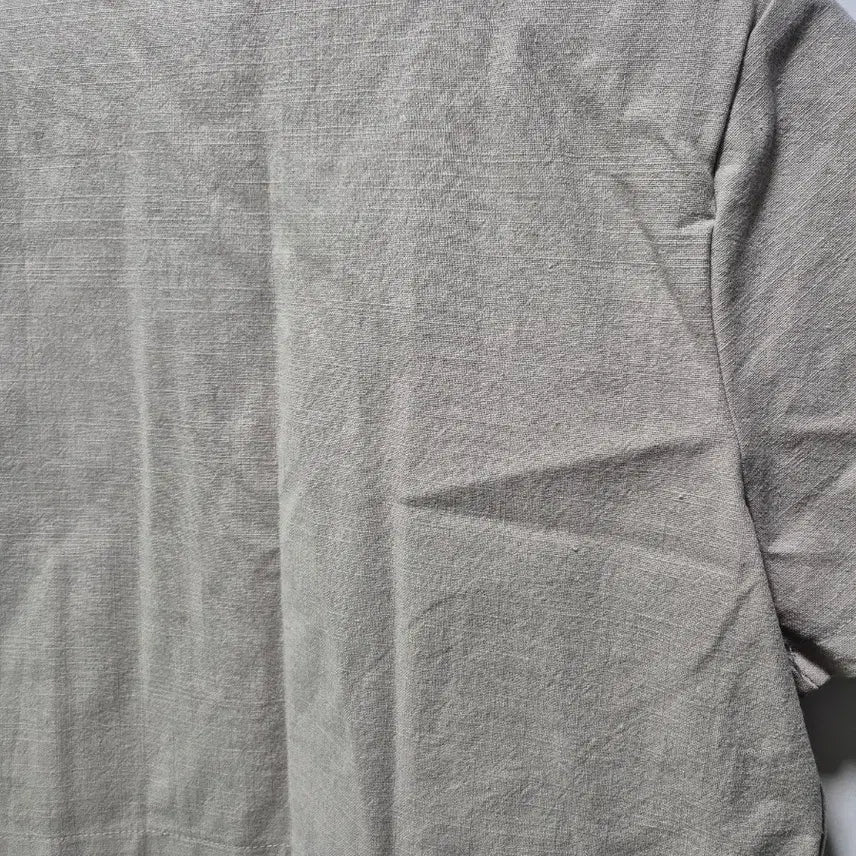 [BUNJANG] Vintage Beige Linen Crop Short-Sleeved Jacket / (세일)(새상품)빈티지 베이지 크롭 반팔 자켓