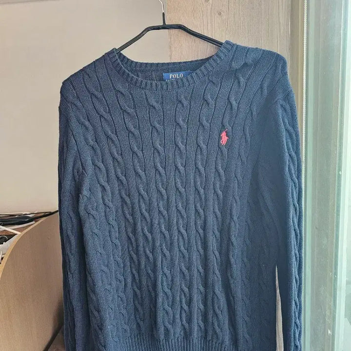[BUNJANG] Ralph Lauren Navy Cable Knit Sweater / 폴로 랄프로렌 네이비 케이블 니트