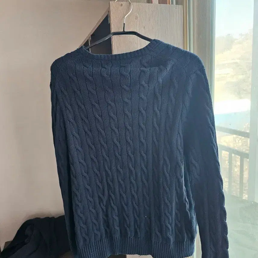 [BUNJANG] Ralph Lauren Navy Cable Knit Sweater / 폴로 랄프로렌 네이비 케이블 니트