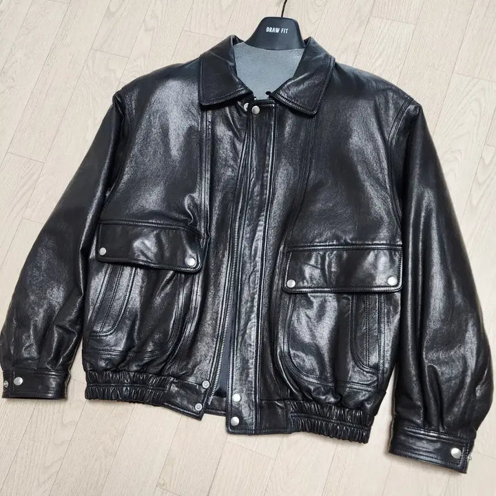 [BUNJANG] Dunst Oversized Vintage Leather Blouson XL / (XL) 던스트 오버사이즈드 빈티지 레더 블루종