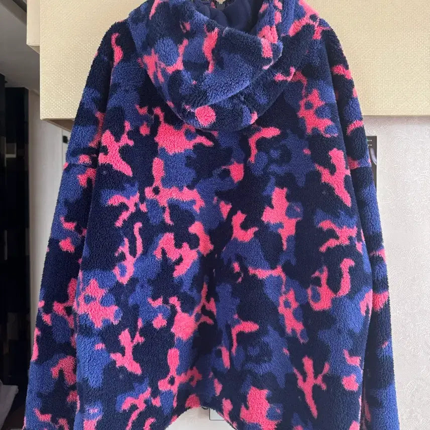 [BUNJANG] Spider Fleece Jacket - Pink/Navy / 스파이더 플리스 자켓 핑크/네이비 l