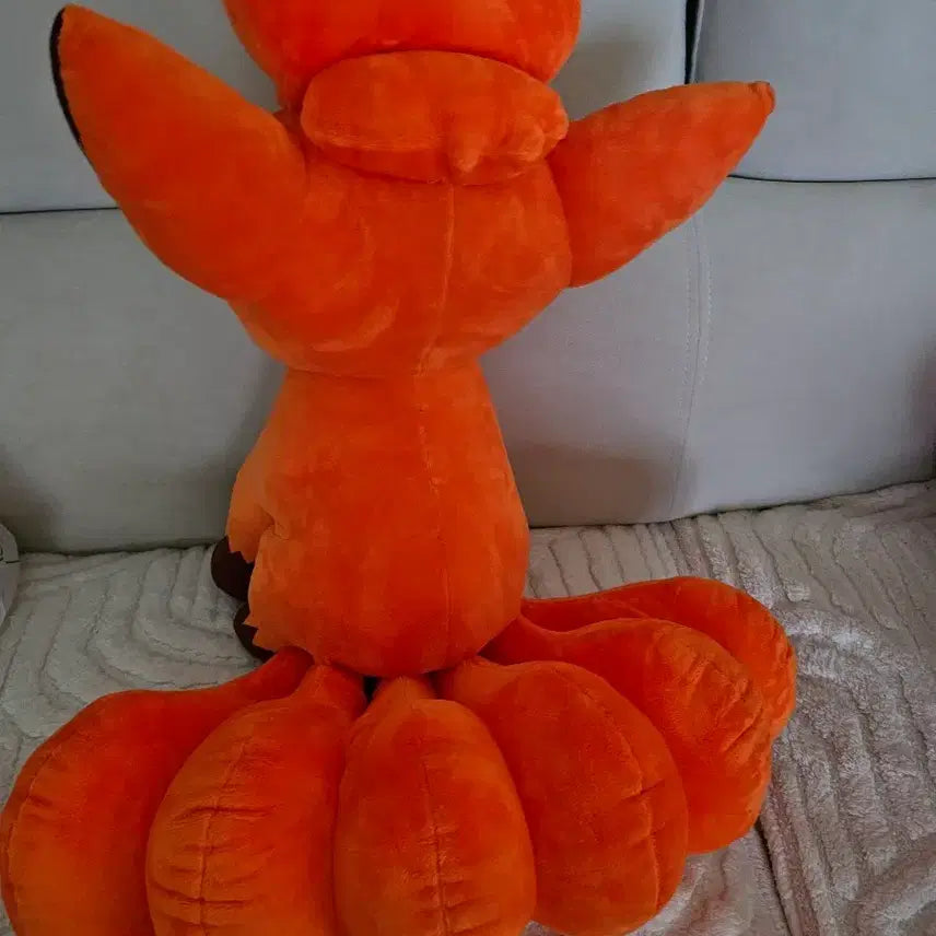 [BUNJANG] Pokemon Alolan Vulpix 45cm Plush Doll with Care Bear / 초대형 식스테일 45cm  + 케어베어 핑크 인형 증정