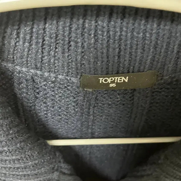 [BUNJANG] Topten Navy Cable Knit Zip-Up Cardigan / 탑텐 네이비 케이블 니트 집업 가디건