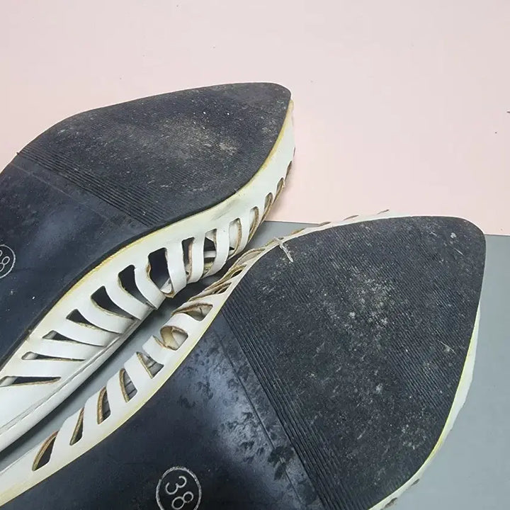 [BUNJANG] MANZU 240 White Mule Slippers / MANZU 만주 240 화이트 뮬 슬리퍼