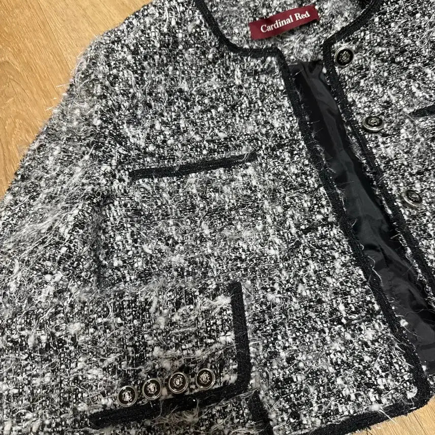 [BUNJANG] Cardinal Red Tweed Jacket / 카디널레드 보물트위드자켓