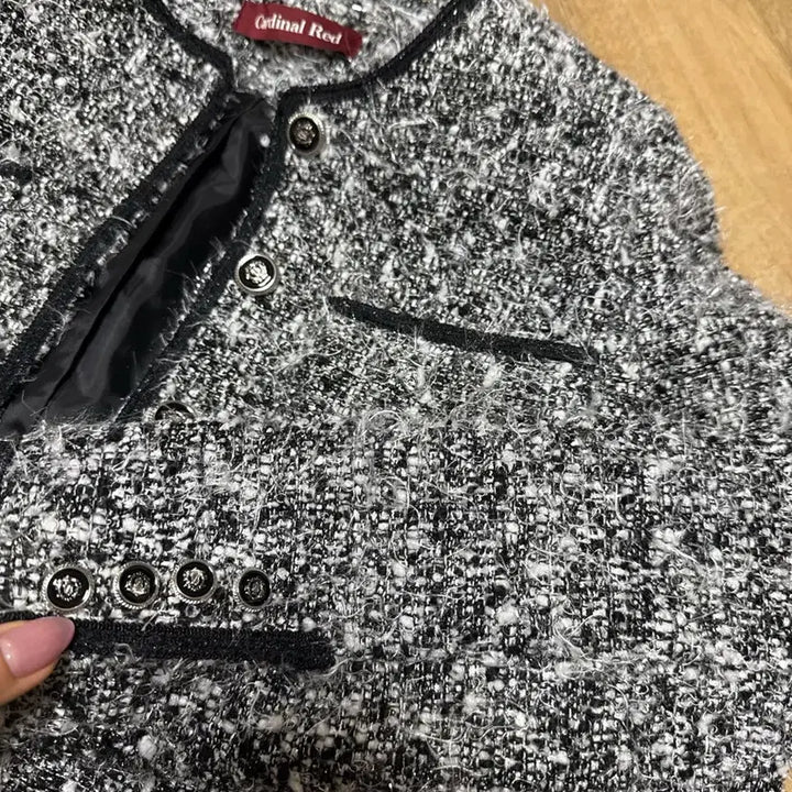 [BUNJANG] Cardinal Red Tweed Jacket / 카디널레드 보물트위드자켓
