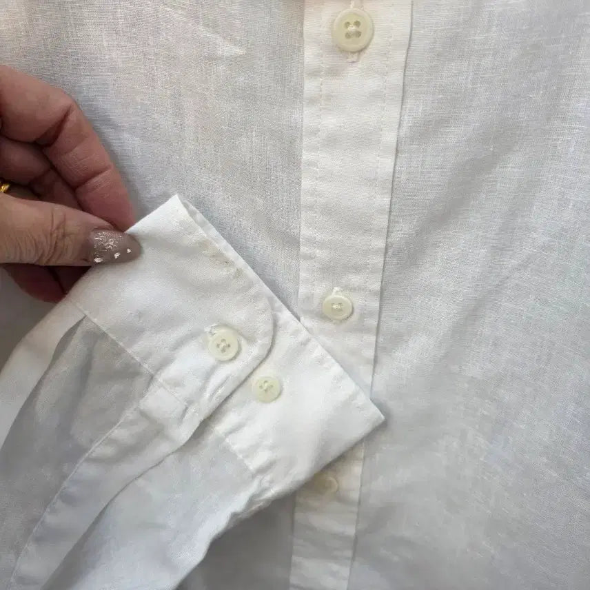 [BUNJANG] AND Z Hybrid Linen Shirt White / (새상품/110) 앤드지 하이브리드 린넨 셔츠 화이트