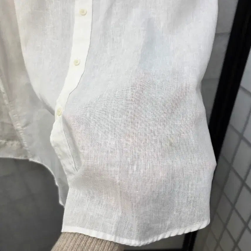 [BUNJANG] AND Z Hybrid Linen Shirt White / (새상품/110) 앤드지 하이브리드 린넨 셔츠 화이트