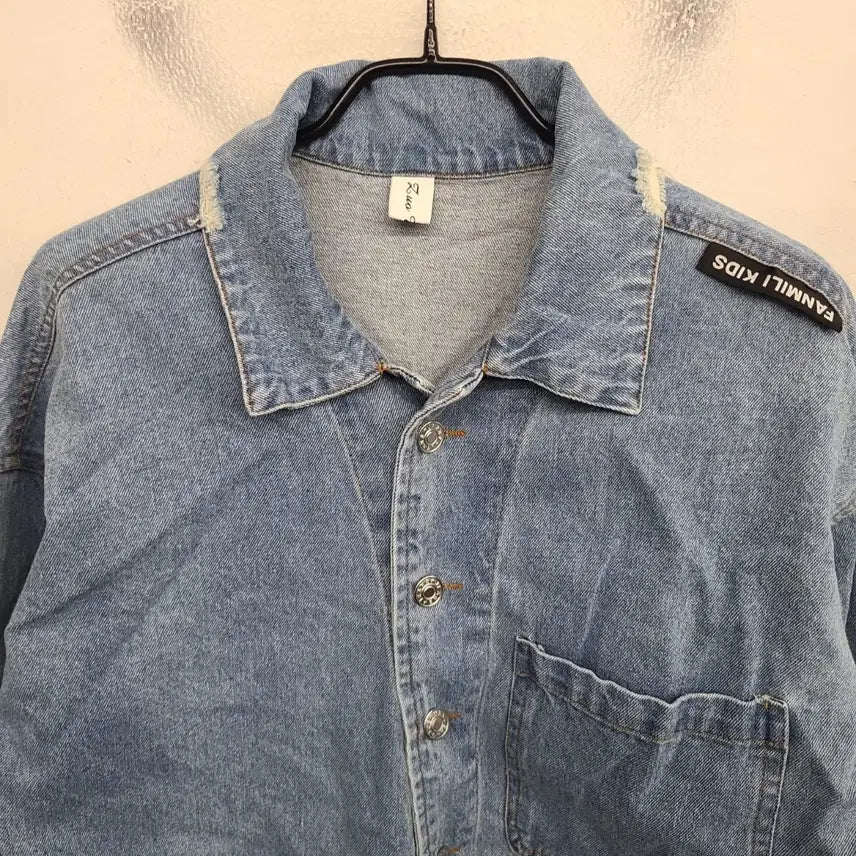 [BUNJANG] Washing Denim Jumpsuit (Women's 77 Size) / [여성77 size] 워싱 데님 점프수트