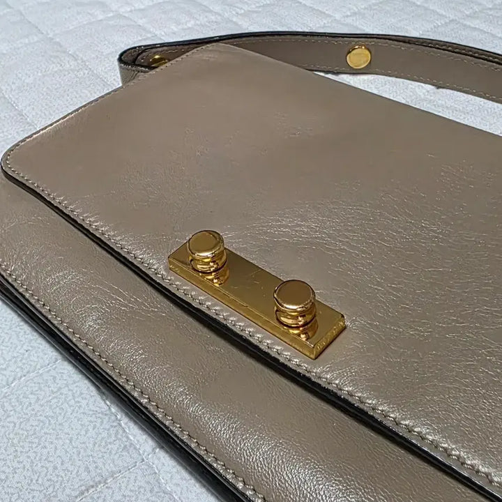 [BUNJANG] Marni Beige Leather Two-Way Bag / 마르니 베이지 가죽숄더/크로스 투웨이백(정품/무료배송)