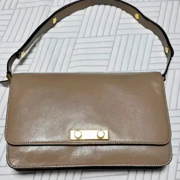 [BUNJANG] Marni Beige Leather Two-Way Bag / 마르니 베이지 가죽숄더/크로스 투웨이백(정품/무료배송)