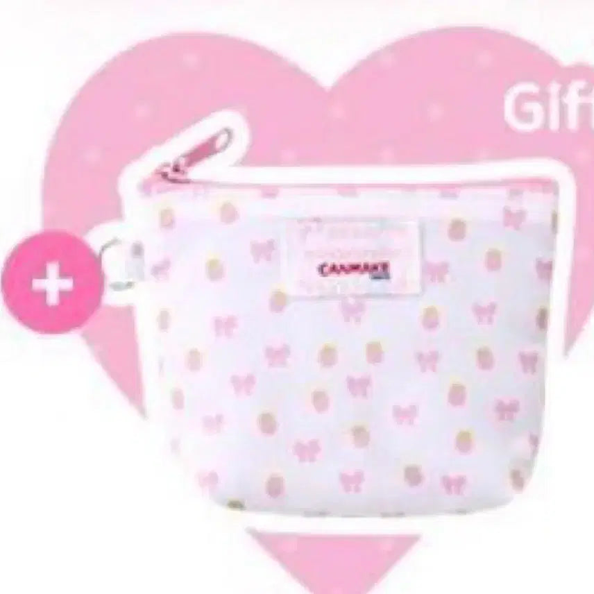 [BUNJANG] Canmake Strawberry Ribbon Pouch / 캔메이크 마페아 딸기 리본 파우치