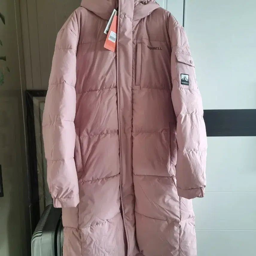 [BUNJANG] Meredith Long Down Jacket Pink XL / 메렐 롱패딩 핑크 새상품 XL